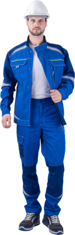 Куртка мужская ТУРБО SAFETY от механических воздействий и ОПЗ, серый/темно-серый, 33%ХБ 67%ПЭ, 245 г/м²